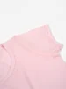 Children's Short sleeved 2024 Summer Girls Pink T-shirt Cotton Breathable Mesh Short sleeved Shirt Girl Thin Solid Color T-shirt 4