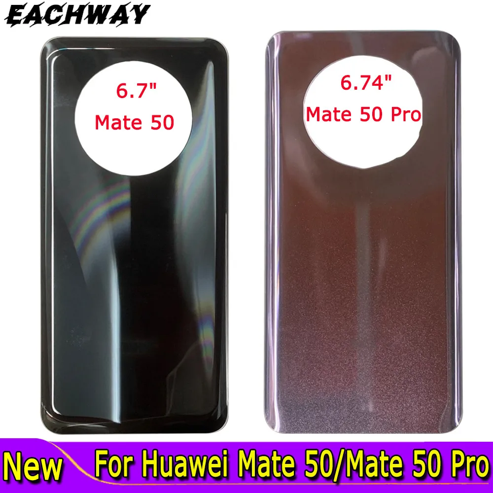 

6,7 дюйма для Huawei Mate 50, задняя крышка аккумулятора, Женский чехол для задней двери, 6,74 дюйма для Mate 50 Pro, задняя крышка телефона