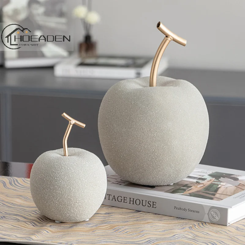 

Скульптуры и фигурки яблока для интерьера, домашние украшения яблока, роскошное украшение для гостиной, рождественские аксессуары для стола, Декор
