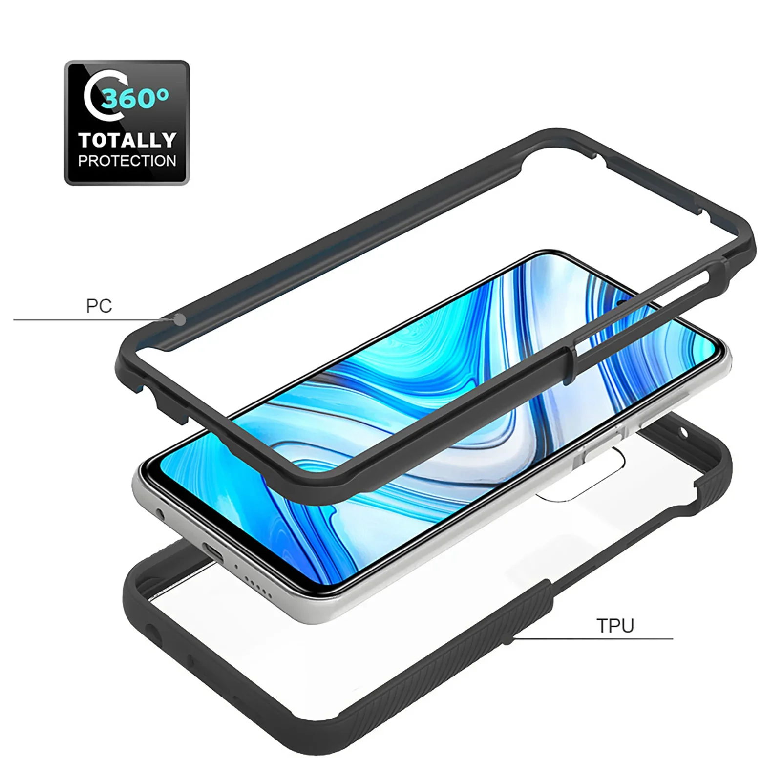 Ultimate Hybrid Shockproof Rugged Case - Durable TPU Frame & Plastic Back Cover