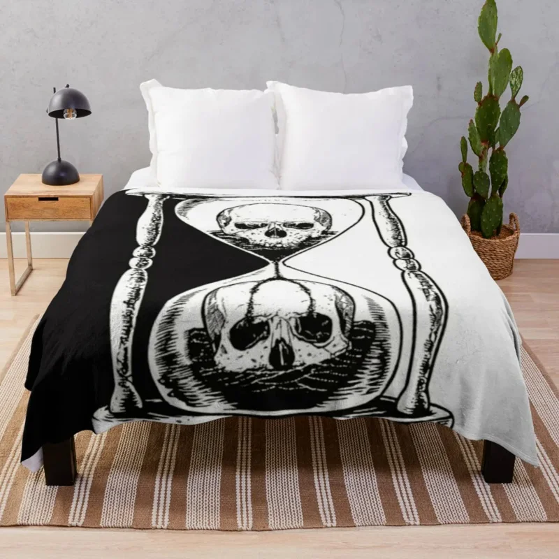 

Skull Fuzzy Blanket，Soft Throw Blanket Lightweight Flannel Throw Blankets for Couch Bed Sofa Travelling Camping Queen King Size