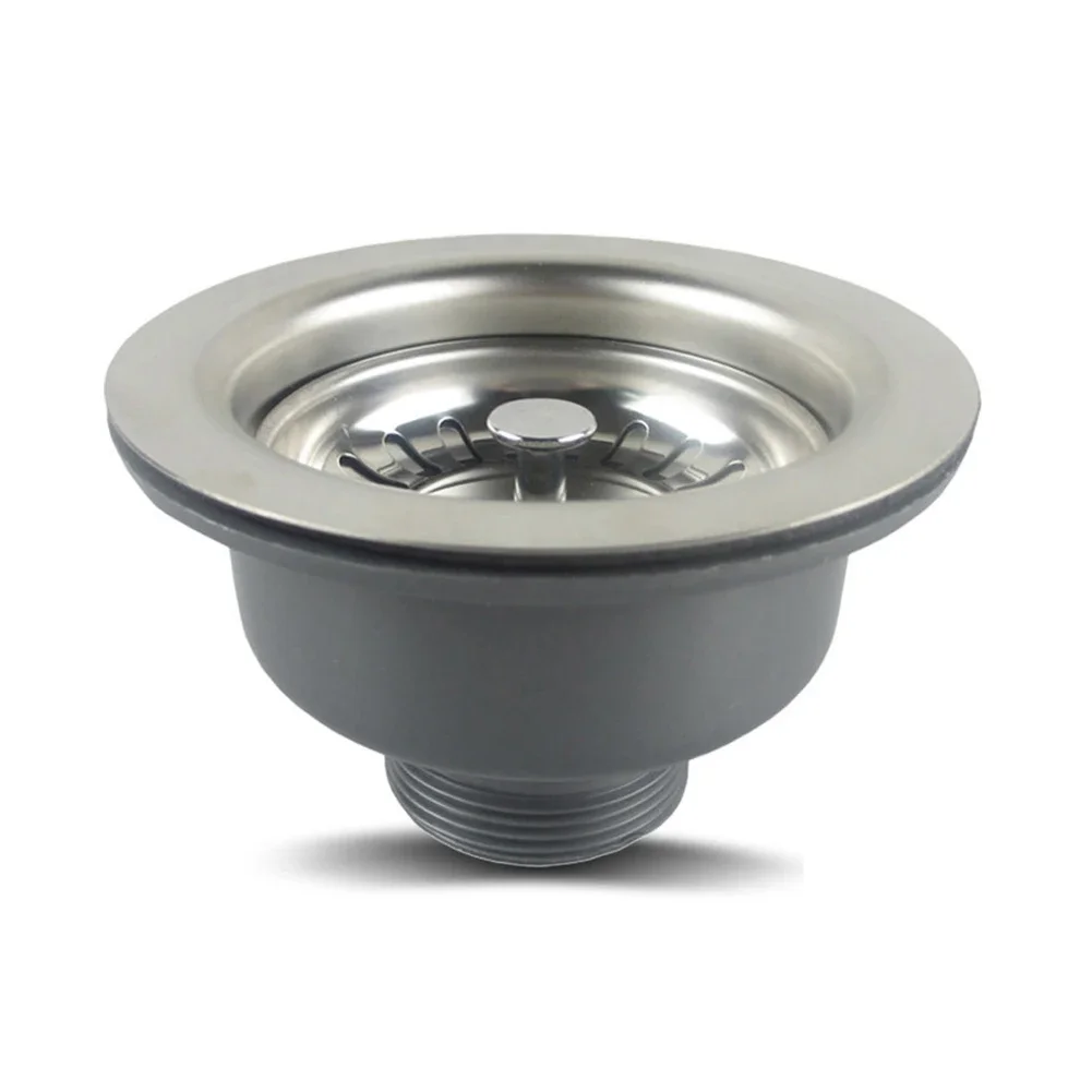 1PC Stainless Steel Waste Plug Sink Filter Hair Catcher Drains Kitchen Sink Strainer Stopper Bathroom Tools Kitchen Access 114mm