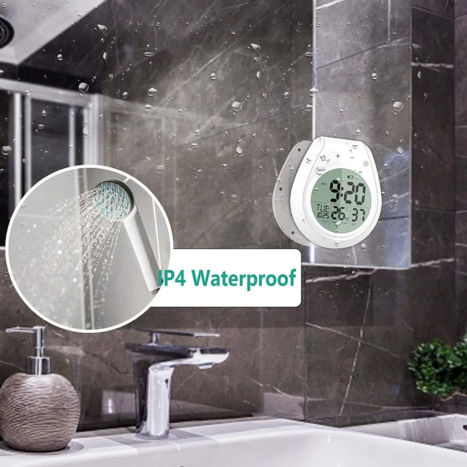 TS-WP10 Horloge de douche Minuterie innovante Thermomètre étanche