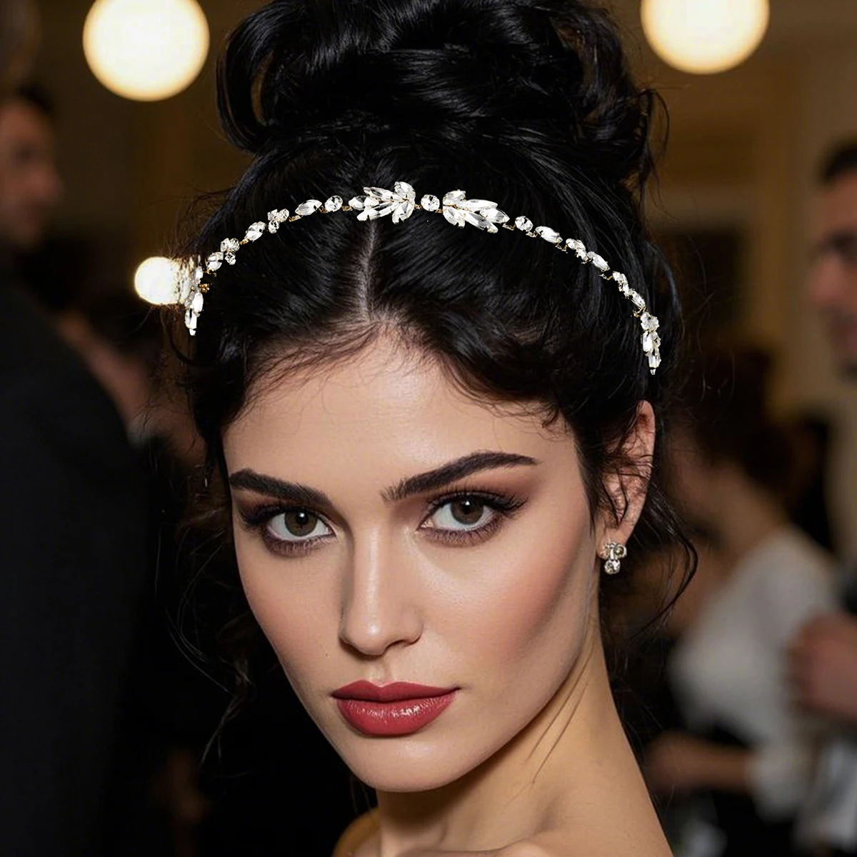 Luxury Crystal Flower Handmade Hairband Elegant Woman's Headbands Trendy Daily Jewelry Hair Accessories Crown