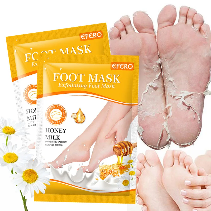 Feet Exfoliating Foot Masks Pedicure Socks Exfoliation Scrub For Feet Mask Remove Dead Skin Heels Foot Peeling Mask For Foot Spa bath brush back body bath shower sponge scrubber brushes with handle exfoliating scrub skin massager exfoliation bathroom brush