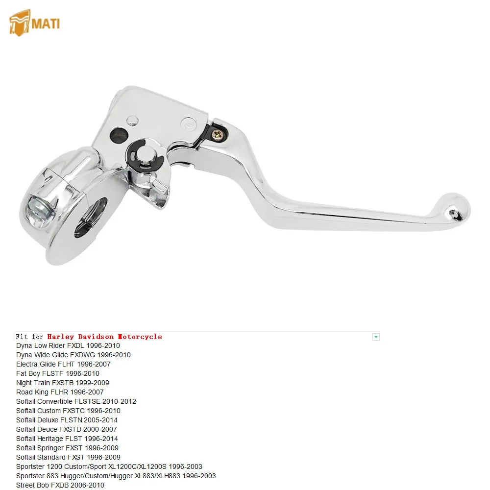 Leviers De Frein Et D'embrayage Chromés Pour Harley - Compatible Road King, Dyna, Fat Boy, Sportster... En Alliage Aluminium, Grip Amélioré