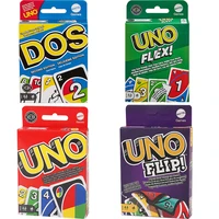 Mattel UNO Card Game Dos FLEX No Mercy Child Fun Games For Family And Game Nights 2 to 10 Players travel game toy 1