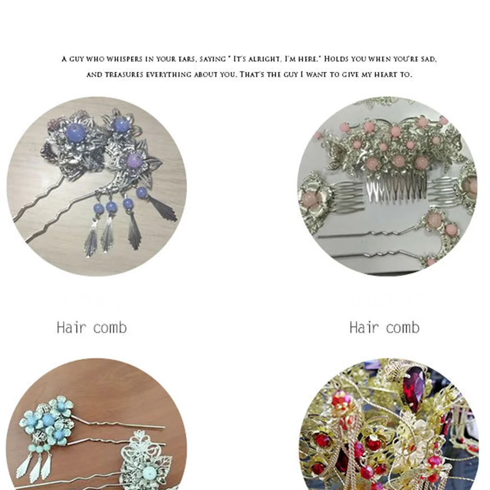 10pcs U Shaped Hairpins Wavy Hair Clips Alloy Bobby Pin Hair Stick for Women and Girls (Golden) U shaped hair pins 5