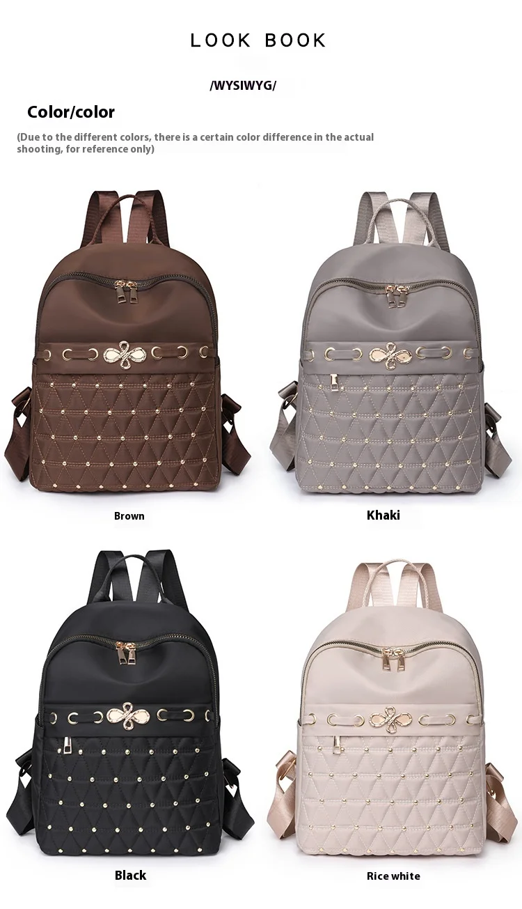 2024 New Oxford Cloth Backpack For Women Fashionable And Versatile Large Capacity Women's Leisure Travel Backpack_voghion.com