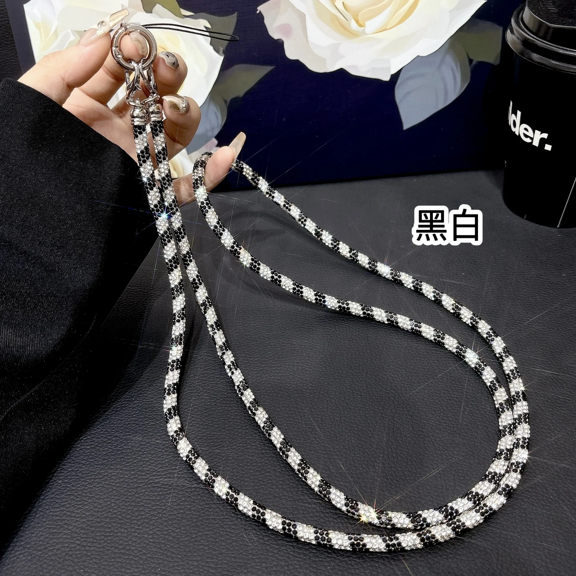 كريستال فاخر الهاتف المحمول الحبل حجر الراين Cross...