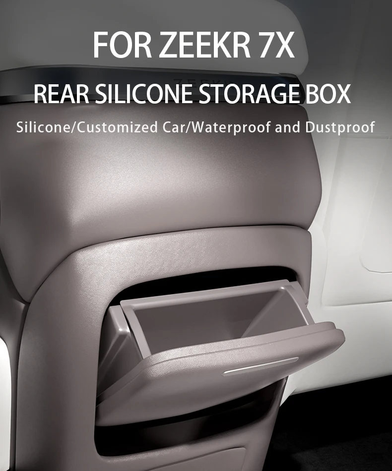 For ZEEKR 7X Rear air outlet storage box Silicone storage box at the back of the