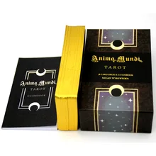 

Tarot 78 Cards Deck with Guide Book Nature Deck Anima Mundi Occult Divination Cards Major and Minor Arcana Game Gilt Origin