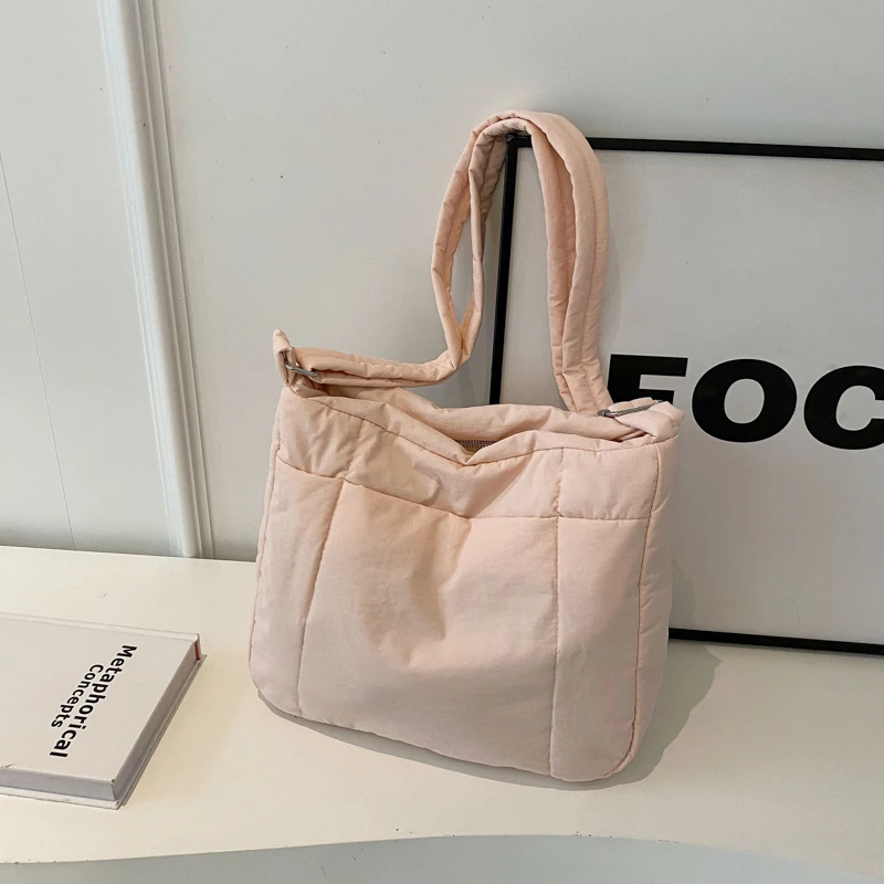 

Nylon Solid Color Zipper Ladies Shoulder Bags Commuting Crossbody Bags for Women 2024 High Quality Free Shipping Bolso Mujer
