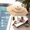 10ft Patio Umbrellas, Outdoor 3 Tier Vented Large Market Table Umbrella with 8 Sturdy Ribs and 1.5" Umbrellla Pole 4