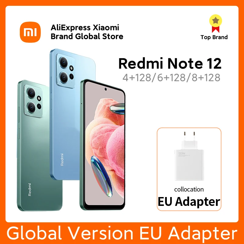 

Global Version Xiaomi Redmi Note 12 Cell phone Snapdragon® 685 120Hz AMOLED 6GB/8GB 128GB 33W 50MP Camera Smart Android Phone