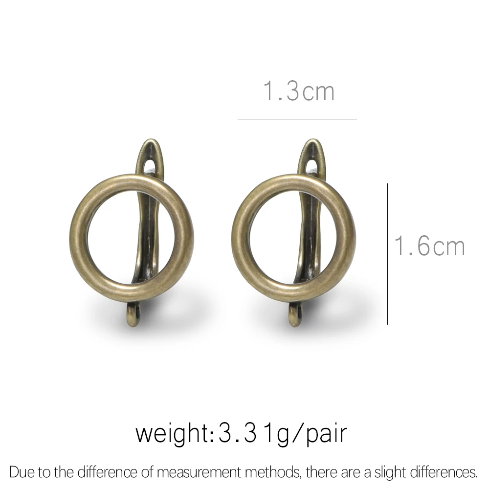 1 Paar NEUE Ohrringverschlüsse Haken Zubehör für DIY Frau Ohrring Schmuckherstellung Zubehör Antik Bronze Messing bleifrei – Detail 36
