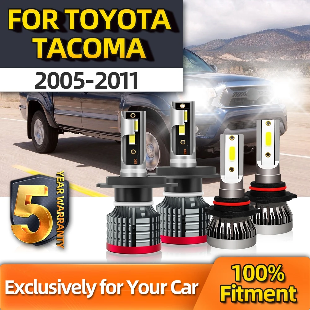 

Crossfox LED Auto Conversion Replace Combo Kit High/ Low All-in-one H4 Fog Light 9145 For Toyota Tacoma 2005 2006 2007 2008-2011