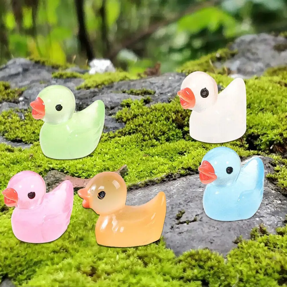 50/100PCS Resin Duck Ornament For Micro Landscape Dollhouse Outdoor Decoration