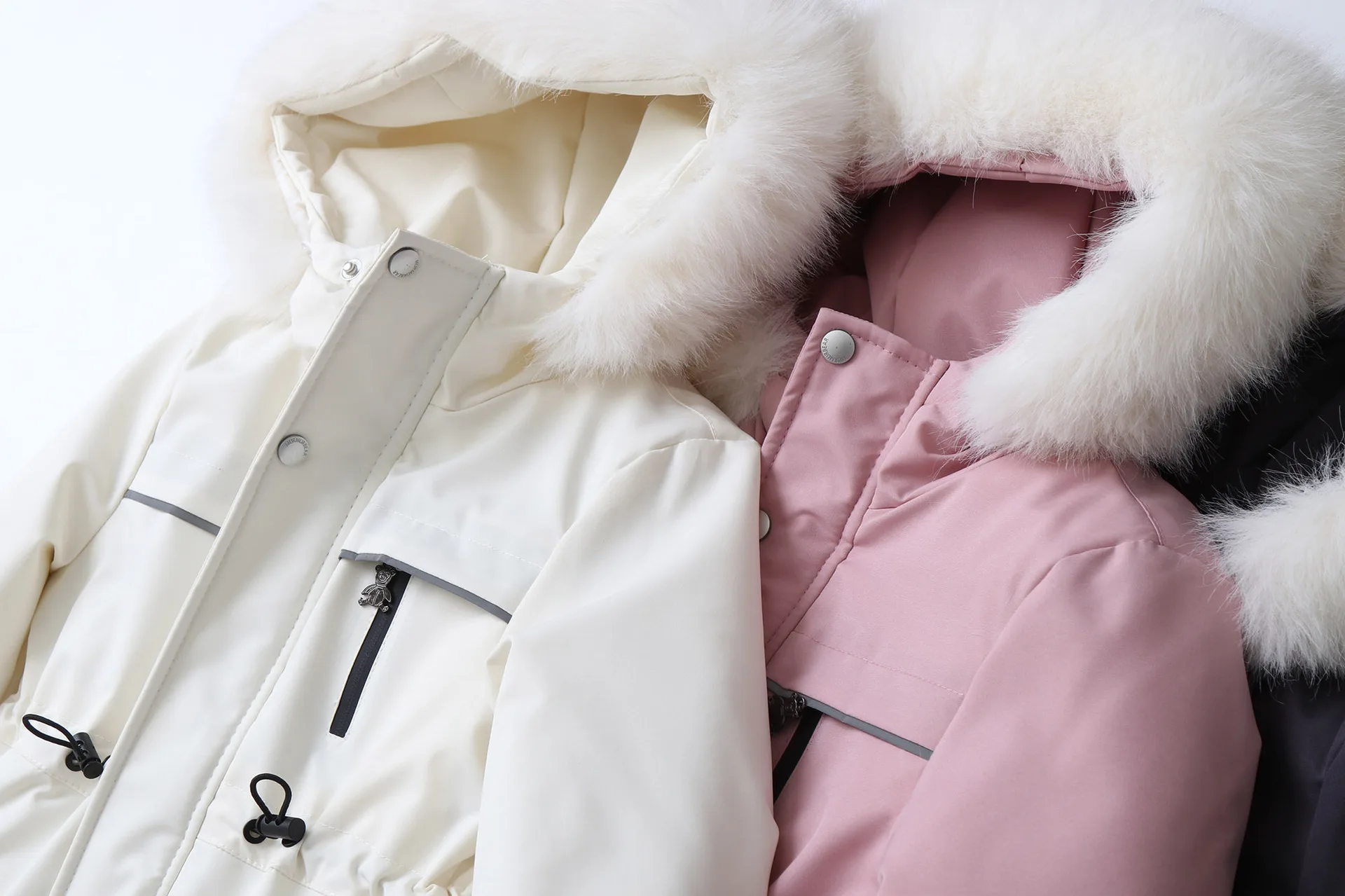 Description Picture 3 of itemWinter Baby Rompers Waterproof Infant Ski Suit Fur Lining  Girls Jumpsuits Fur Hoodie Suit