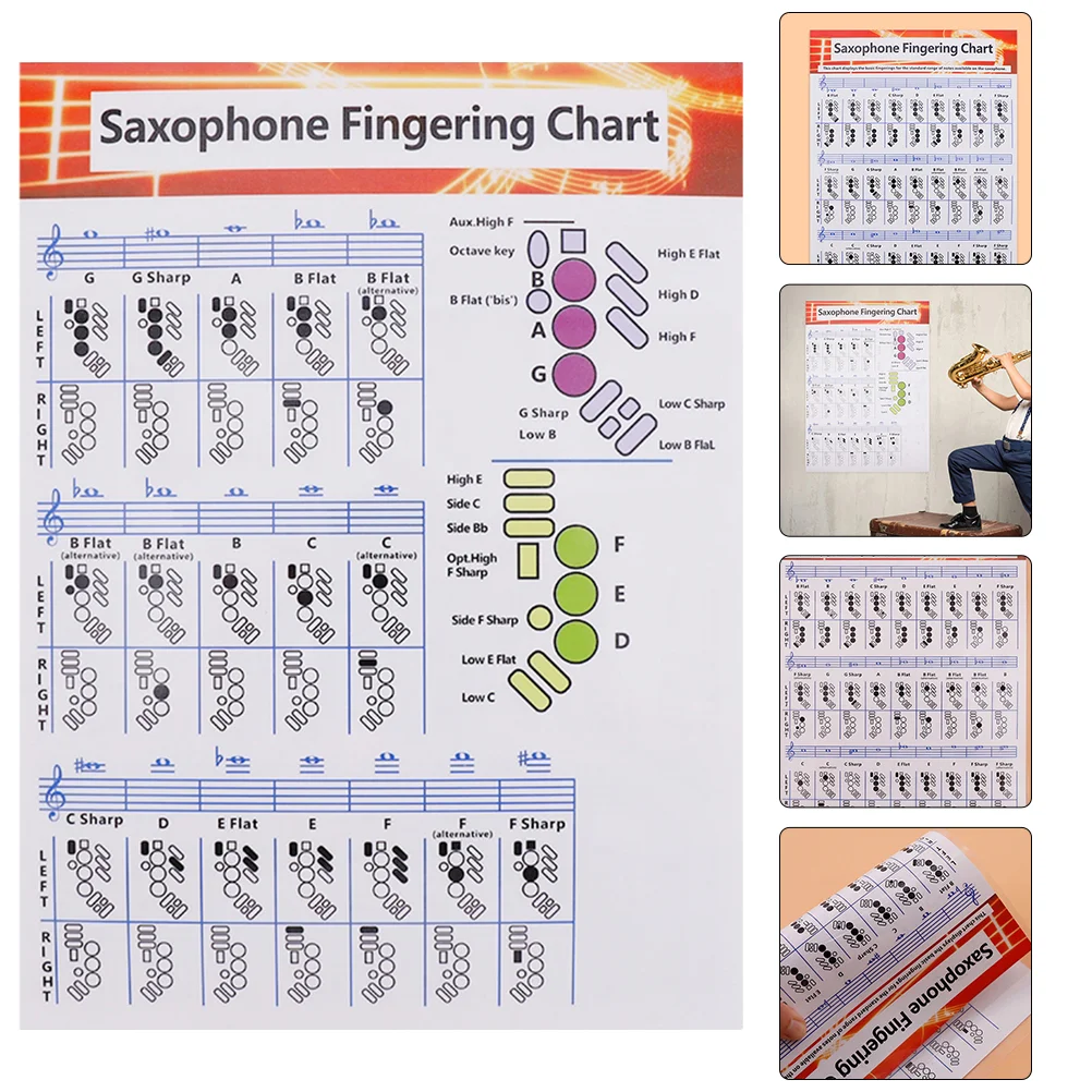 

Saxophone Fingering Chart Saxophone Beginner Guide Chord Chart for Musical Beginner