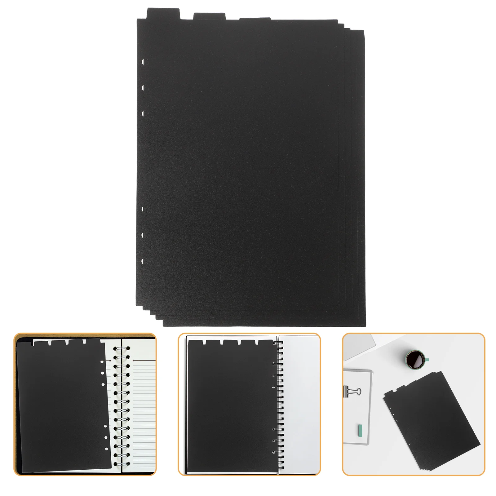 Lot De 50 Intercalaires A5 Colorées Pour Classeurs - 6 Trous - 5 Couleurs Assorties Pour Organiser Cours, Projets Et Carnets