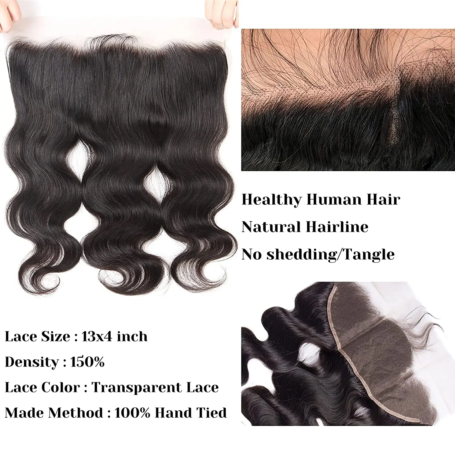 Human Hair Bundles With Frontal Brazilian Body Wave Bundles With 13x4 Frontal Human Hair Weave Extensions 3 Bundles Remy Hair