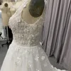 Elegant V-Neck Wedding Dresse For Women Lace Surface Backless Bridal Gowns A-line Mopping Length Princess vestidos novias boda HX24 3