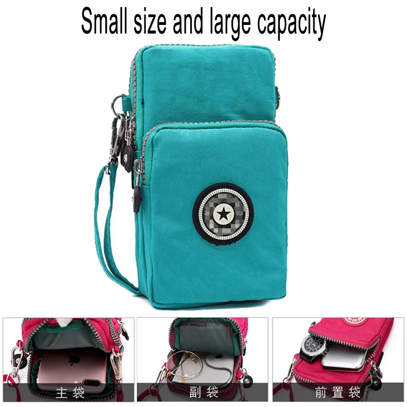 New Sports Wallet Phone Bag For Mobile Shoulder Bag Pouch Case Belt Handbag Purse Coin Wallet Retro Key Holder Small Money Bag
