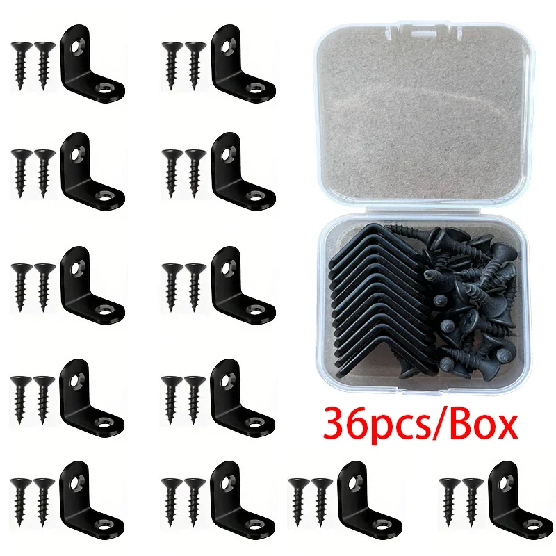 Never Wobble Again!36 Heavy-Duty Corner Braces – Fix Your Wobbly Wardrobe in Minutes! Includes Screws, No More Loose Joints!