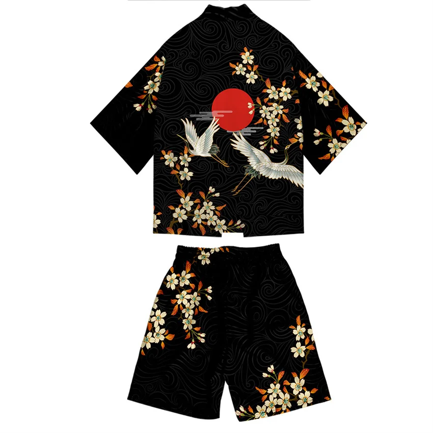 3 to 14 Years Kids Kimono Japanese Traditional Costumes Boys Girl Fashion Kimono Haori Cardigan Children Beach Wear Cloak