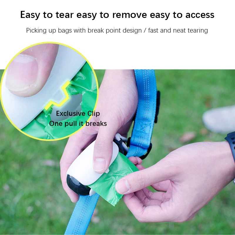 Eco-Friendly Biodegradable Pet Waste Bags with Secure Hook Loop Dispenser