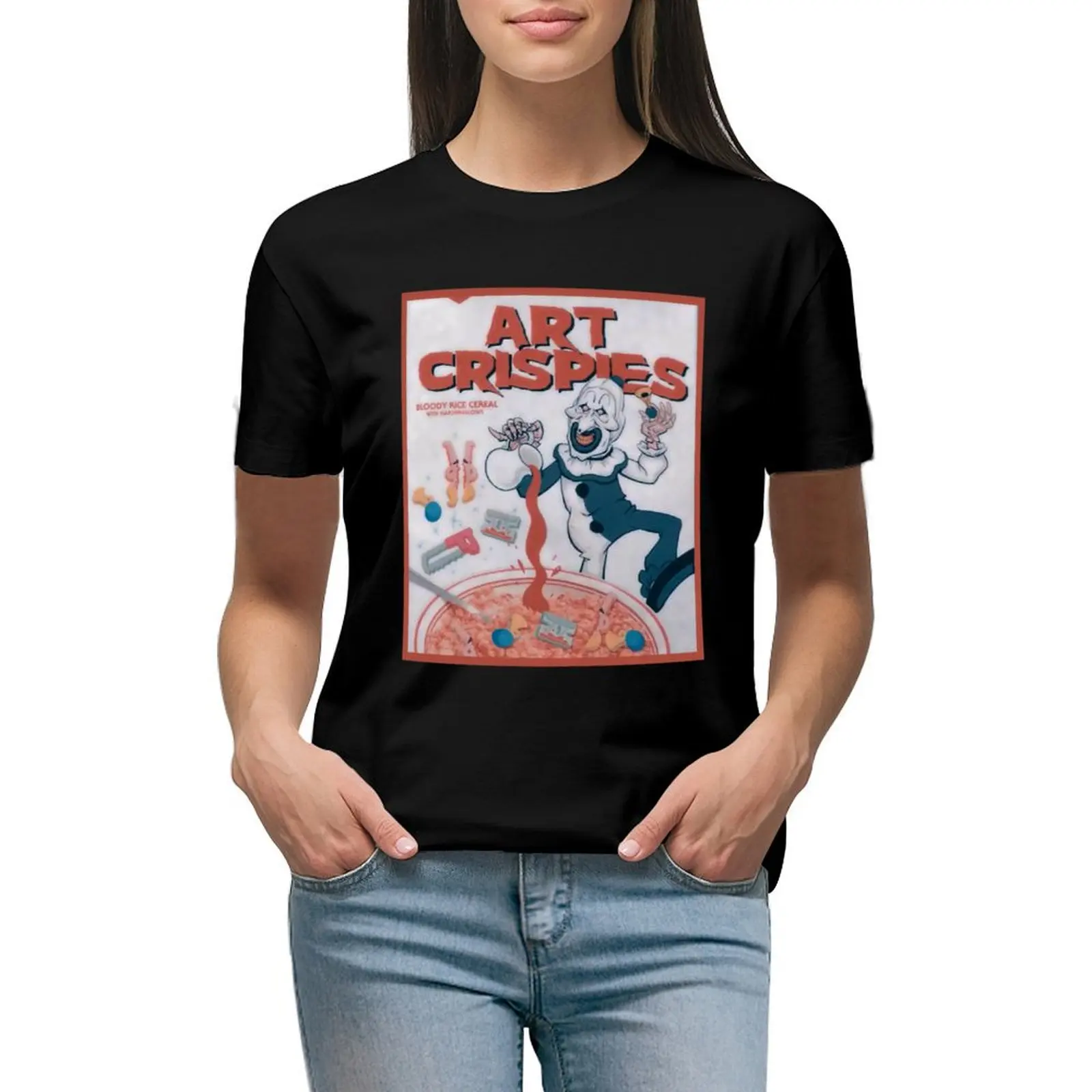 

Art Crispies T-shirt lady clothes tees tops tops for Women