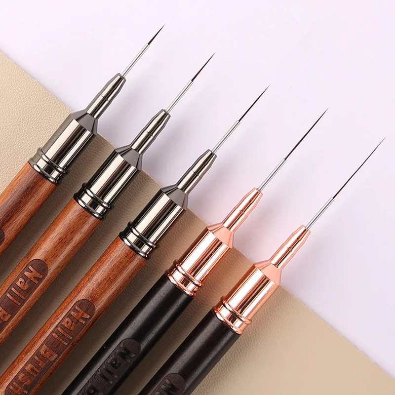 

1PC Round Wood Handle Art Liner DIY Painting Brush Drawing Lines Stripe Flower Painting Pen UV Gel Brush