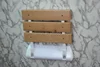 YUSUN Bathroom Wooden Foldable Shower Seat Wall Mounted 5