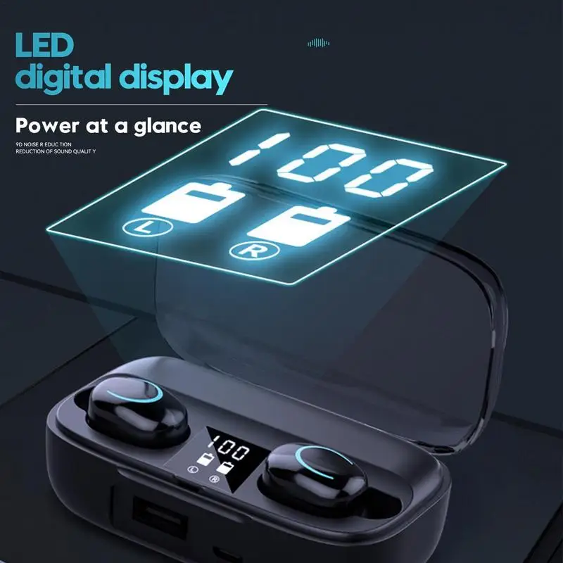 Waterproof Earbuds Bluetooths Wireless Wireless Earbuds Bluetooths Headphones With Wireless Charging Case Bluetooths Wireless 2