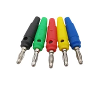 4mm Banana Plugs Male Stackable Screw Type Solderless Connector 4mm Test Banana Plug Red / Green / Blue / Yellow / Black 4