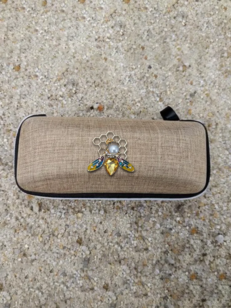 

Fashionable LInen Eyewear Bags & Sunglasses Bags Box - K' Decor with Cubic Zirconia