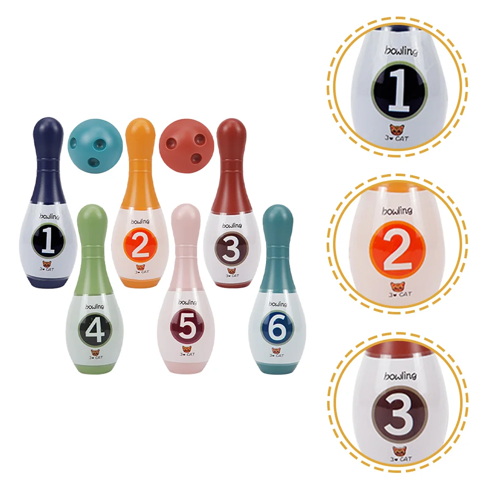 1 Set Bowling Toys Kids Indoor Sports Toys Children Bowling Pin Balls Games bowling pin for kids