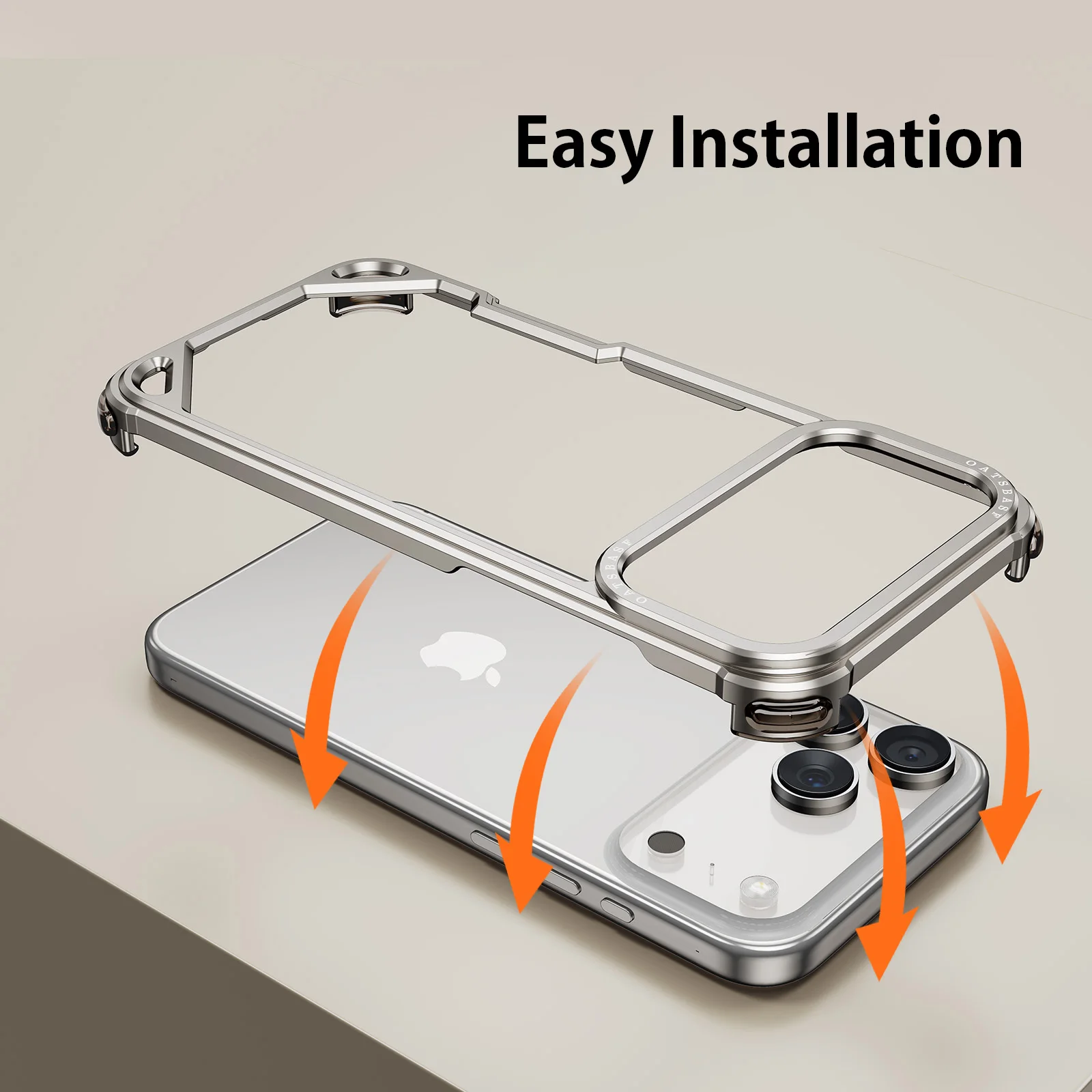 Eary Frameless Case for iPhone 17 Pro Max 17 Air Magsafe Metal Shockproof Protective Phone Cover Aluminum Alloy Anti-Drop Shells