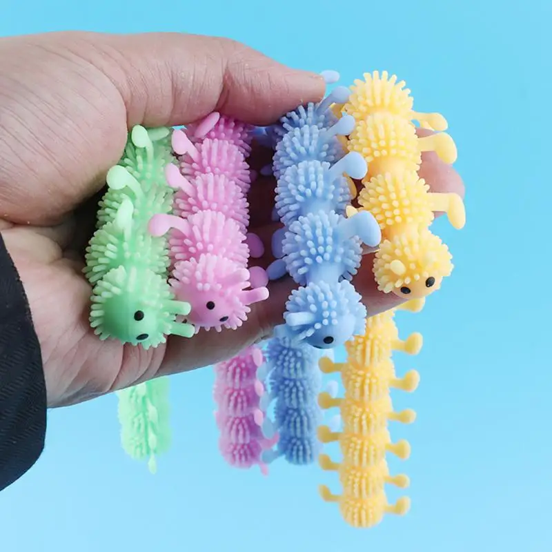 1pc Caterpillar Rope Anti Stress Toys Fidget Autism Vent Toys Decompression Toy Sqishy Toy For Kids Adults Relieves Anxiety atomic nee dohs