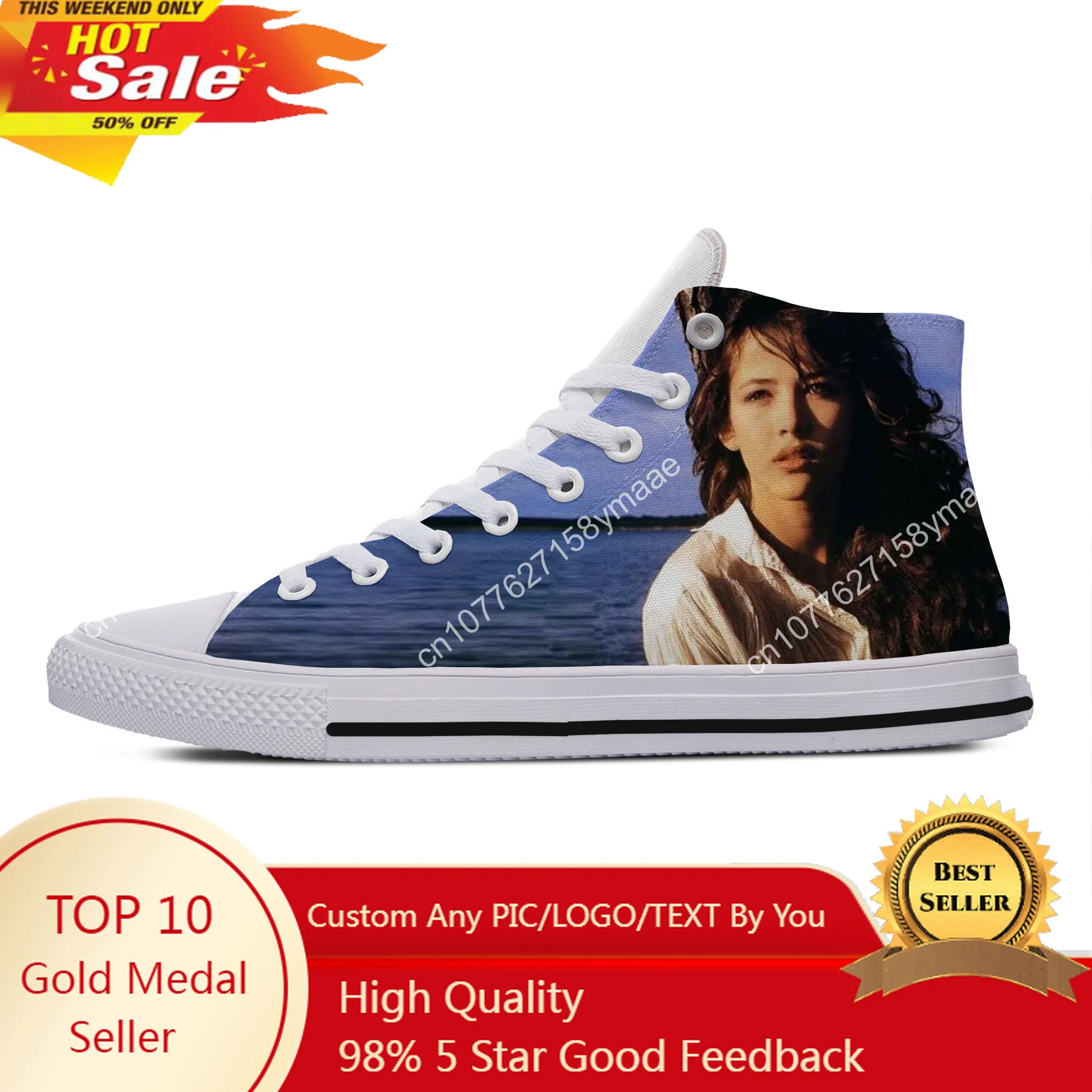 

Hot Cool Fashion Funny Summer High Quality Classic Sneakers Casual Shoes Men Women Sophie Marceau High Help Latest Board Shoes