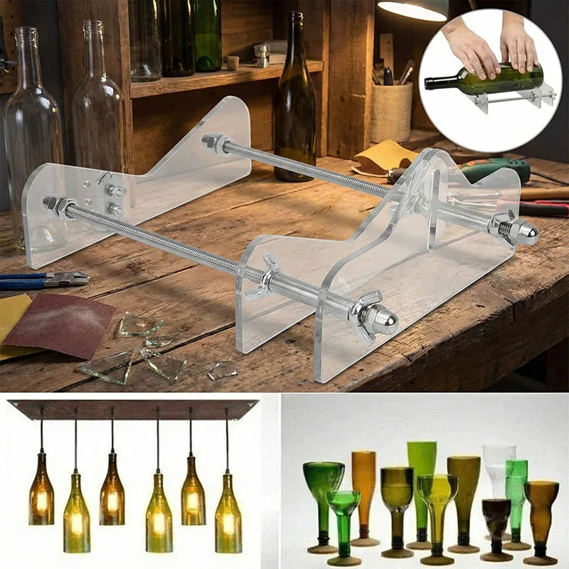 유리병 커터 전문가용 DIY 절단기 와인 맥주병 커터 가정용 액세서리 사포 및..