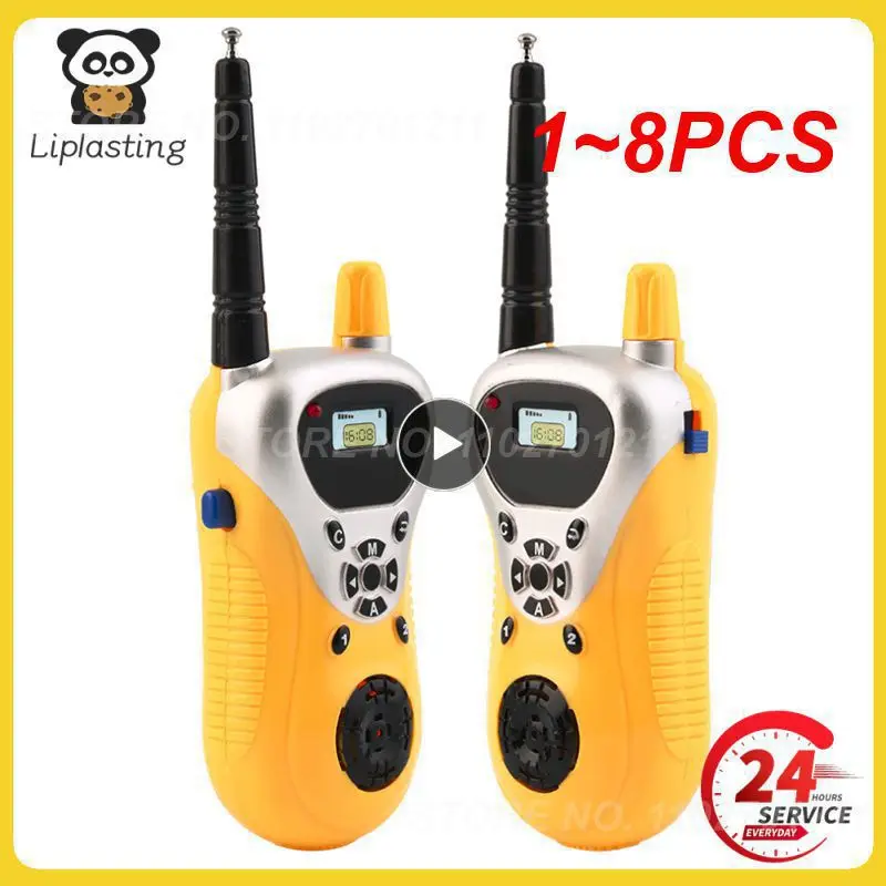 

1~8PCS Children's Walkie Talkie Kids Mini Toys Handheld Transceiver 3KM Range UHF Radio Lanyard Interphone Talkie Walkie Baby