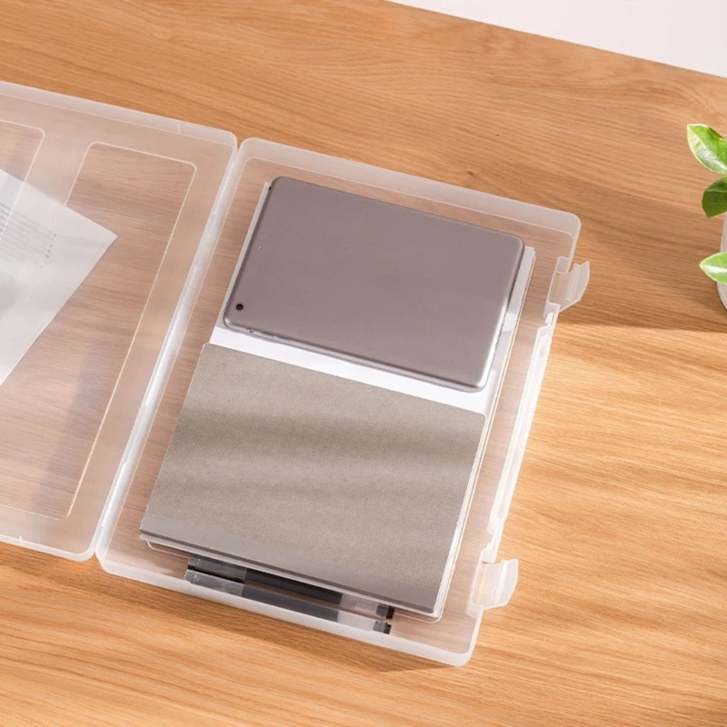 Handheld Files Folder Waterproof Documents Storage Cases Large Capacity Double Buckle Locks for Women Men Office Travel