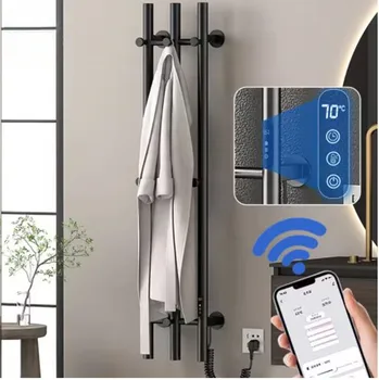 ราวแขวนผ้าเช็ดตัวแบบติดผนัง 3 ชั้น สแตนเลส พร้อมระบบทำความร้อนไฟฟ้า ตัวควบคุมแบบสัมผัส ตั้งเวลาได้ เชื่อมต่อ WiFi อัจฉริยะ 2