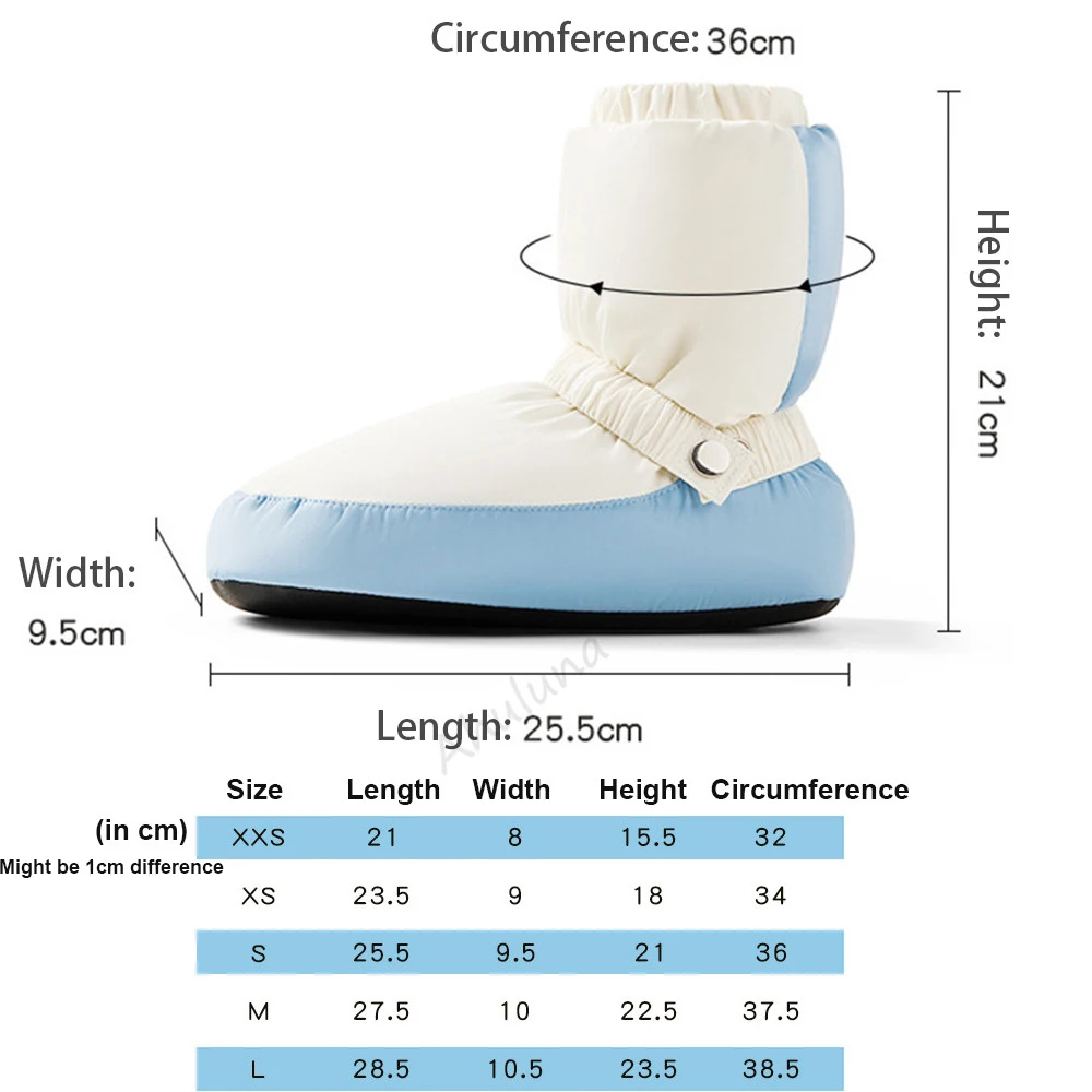 Adult Thick Soled Autumn Winter Short Boots Women Warm Ballet Dance Shoes Soft Soled Ballet Point Warm Shoes DS119 5