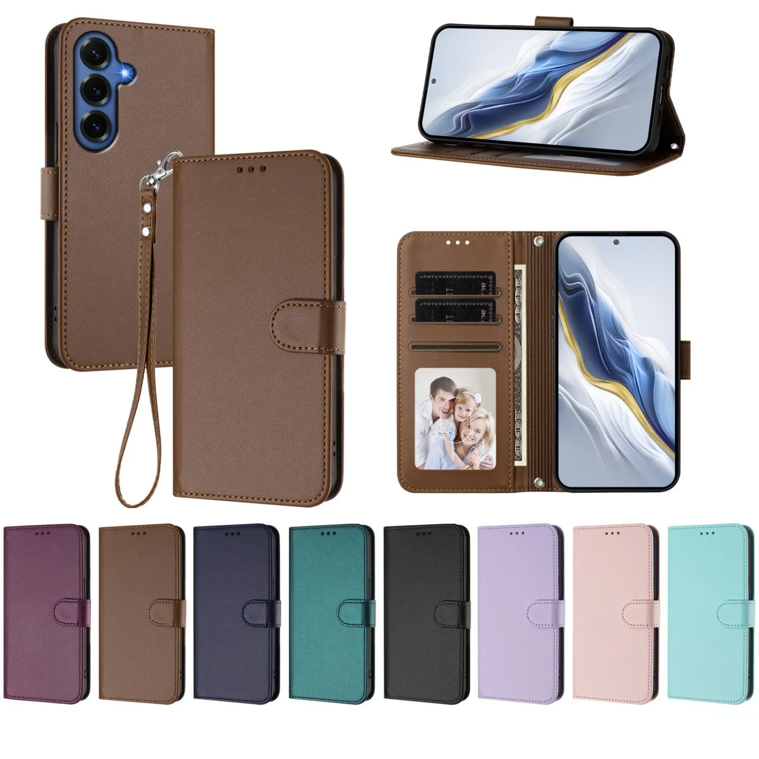 Leather Flip Phone Case with Wallet Protection - Elegant and Durable Cover