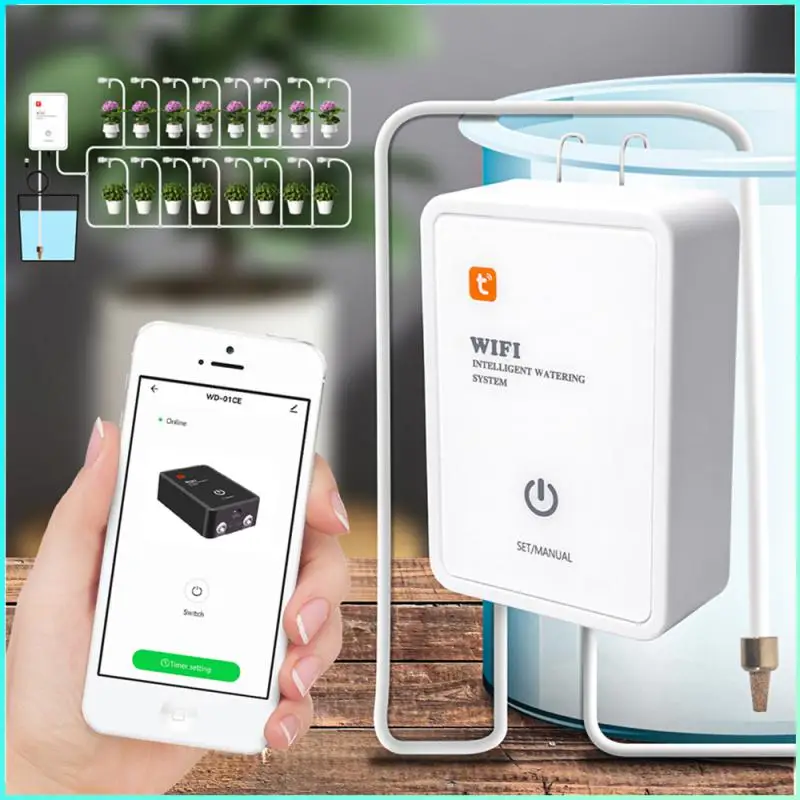 

New Tuya Smart Wifi Garden Irrigation Controller Automatic Drip Irrigation System Kit Mobile Phone Control Watering Timer Device