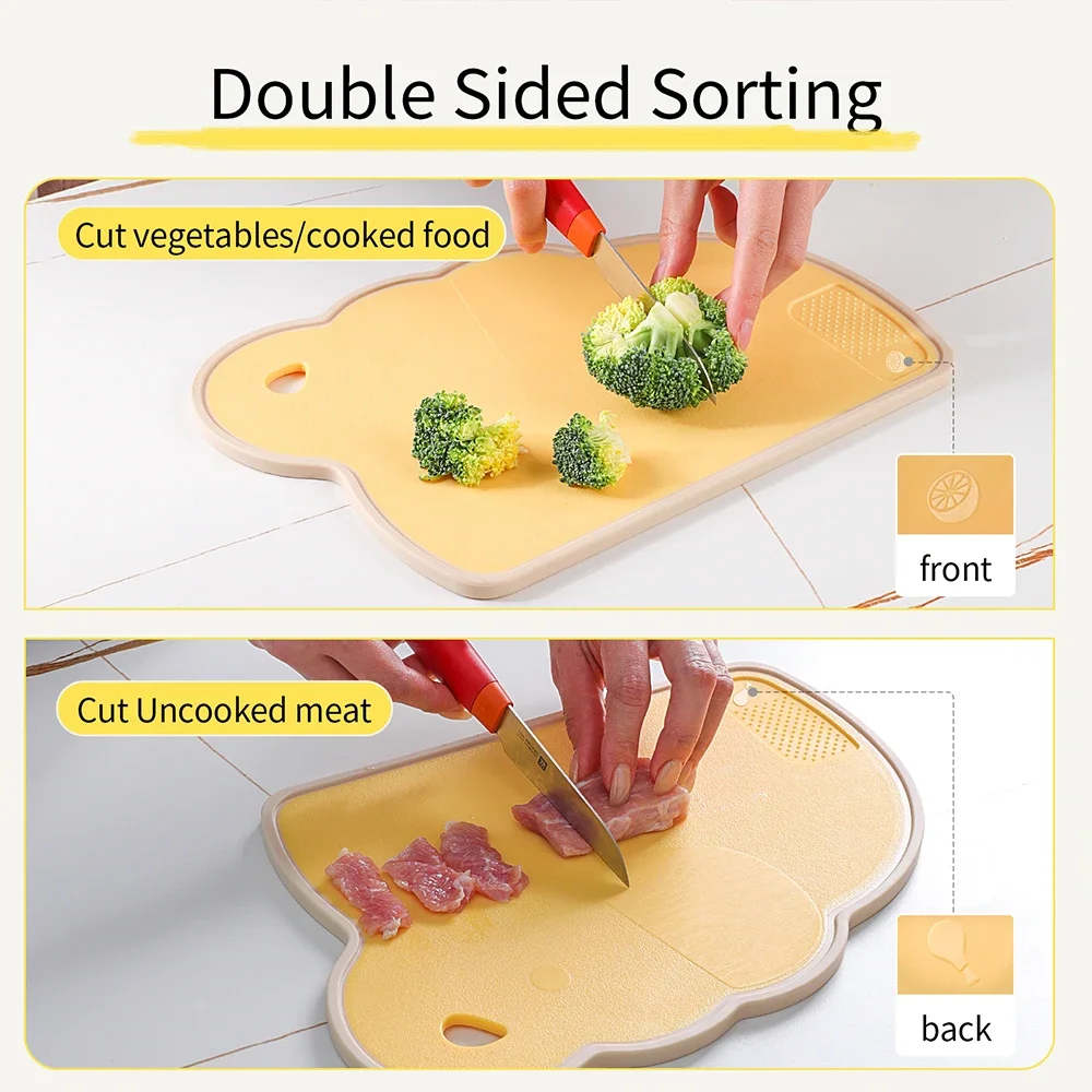 NECOOKS Panel and Chopping Board Kitchen Household Thickened Double Sided Cutting Board Block Mildew-proof Kneading Dough Board