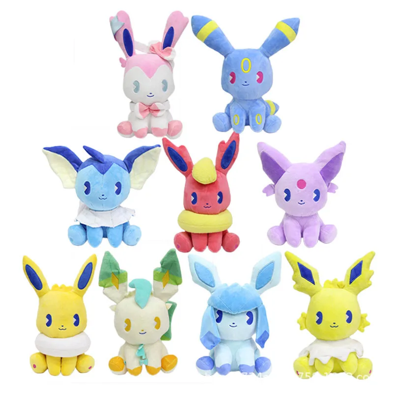 Pokemon Peluche Eevee Peluche Farcito Pikachu Charmander Muslimate Leafeon Umbreon Flareon Anime Figure Doll Regalo Di Natale